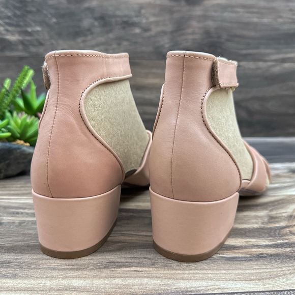 NIB Clarks Caroleigh Rise 9M Dark Blush Leather Block Heel Ankle Strap Sandal - Picture 7 of 12